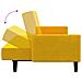 Divano Letto A 2 Posti Giallo In Velluto - Foto miniatura 6