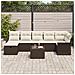 Set divano da giardino 8 pezzi con cuscini in rattan sintetico marrone,  Divano da giardino per 2 persone con storage & cuscini in rattan sintetico marrone - Foto miniatura 3