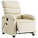 Poltrona Massaggiante Elettrica Reclinabile Crema Similpelle - Foto miniatura 3