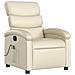 Poltrona Massaggiante Elettrica Reclinabile Crema Similpelle - Foto miniatura 4