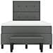 Letto con box spring con materasso e panchina grigia scura 120x190 cm tessuto - Foto miniatura 9