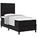 Letto con Rete A Molle e Materasso Nero 80x200 cm Velluto - Foto miniatura 1