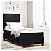 Letto con Rete A Molle e Materasso Nero 80x200 cm Velluto - Foto miniatura 2