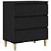 Mobile Nero Rovere 60x35x70 cm Legno ingegnerizzato - Foto miniatura 1