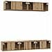 Set di mobili TV 5 pcs rovere artigianale Media 80 x 30 x 30 cm - Foto miniatura 9