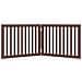 Cancello Cani Pieghevole 2 Pannelli Marrone 160cm Legno Pioppo - Foto miniatura 4