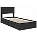 Letto con Contenitore Nero 90 x 190 cm Legno multistrato - Foto miniatura 4