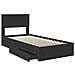 Letto con Contenitore Nero 90 x 190 cm Legno multistrato - Foto miniatura 5