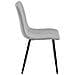 Sedia imbottita TYRA - Elegante tessuto grigio chiaro / Gambe nere x 4 - Foto miniatura 7