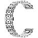 Cinturino In Acciaio Inossidabile Solido Hex Titan Universale Compatibile Con Samsung Galaxy Watch7/6 Silver 20 Mm - Foto miniatura 1
