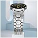 Cinturino In Acciaio Inossidabile Solido Hex Titan Universale Compatibile Con Samsung Galaxy Watch7/6 Silver 20 Mm - Foto miniatura 4