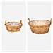 Cesto per Piante con archiviazione 2 pcs Marrone Rattan Lacak - Foto miniatura 2