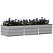 Fioriera Grigio chiaro 240 x 80 x 45 cm Acciaio - Foto miniatura 3