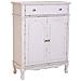 Console In Legno Bianco Con 2 Cassetti E 2 Porte 80x38x110,5h Cm - Foto miniatura 1