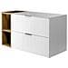 | Mobile sottolavabo - 100/57/46 cm L /A /D - Blanc Mat - Mobili bagno, lavabo, mobili bagno, mobili bagno | Ripiani - Marrone - Foto miniatura 2