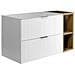 | Mobile sottolavabo - 100/57/46 cm L /A /D - Blanc Mat - Mobili bagno, lavabo, mobili bagno, mobili bagno | Ripiani - Marrone - Foto miniatura 1