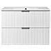 | Mobile sottolavabo - 100/57/46 cm L /A /D - Blanc Mat - Mobili bagno, lavabo, mobili bagno, mobili bagno | Ripiani - Marrone - Foto miniatura 10