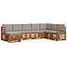 Set divani con cuscino 8 pcs Grigio Naturale e Chiaro - Foto miniatura 1