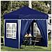 Tenda per feste a pop-up 195 x 195 x 245 cm Blu Tessuto Oxford - Foto miniatura 2