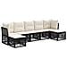 Set Divano da Giardino 7 pcs Nero polyrattan - Foto miniatura 1
