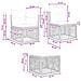Set Divano da Giardino 7 pcs Nero polyrattan - Foto miniatura 7