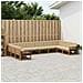 Set di divani da esterno con cuscino 10 pcs Naturale e Beige - Foto miniatura 2