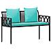 Panchine da esterno 2 -Seater 116 x 56 x 75 cm polyrattan - Foto miniatura 1