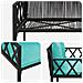 Panchine da esterno 2 -Seater 116 x 56 x 75 cm polyrattan - Foto miniatura 8