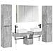 Set di mobili per il bagno 6 pcs Grigio Cemento - Foto miniatura 1