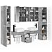 Set di mobili per il bagno 6 pcs Grigio Cemento - Foto miniatura 3