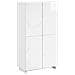Credenza Bianco Lucido 79 x 41 x 151 cm Legno ingegnerizzato - Foto miniatura 1