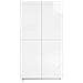Credenza Bianco Lucido 79 x 41 x 151 cm Legno ingegnerizzato - Foto miniatura 4