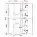 Credenza Bianco Lucido 79 x 41 x 151 cm Legno ingegnerizzato - Foto miniatura 9