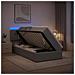 Letto con contenitore LED e materasso Grigio Chiaro 90 x 200 cm - Foto miniatura 2