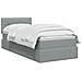 Letto con contenitore LED e materasso Grigio Chiaro 90 x 200 cm - Foto miniatura 3