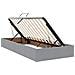 Letto con contenitore LED e materasso Grigio Chiaro 90 x 200 cm - Foto miniatura 6
