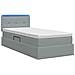 Letto con contenitore LED e materasso Grigio Chiaro 90 x 200 cm - Foto miniatura 9