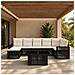 Set Divano da Giardino 8 pz Nero e Bianco Crema polyrattan - Foto miniatura 10