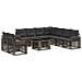 Set Divano da Giardino 10 pz Grigio e Grigio Scuro polyrattan - Foto miniatura 1