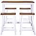 Set Tavolo Da Bar E Sgabelli 5 Pz In Legno Massello - Foto miniatura 4