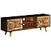 Mobile Porta Tv In Legno Massello Di Mango 140x30x45 Cm - Foto miniatura 3