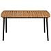 Tavolo Per Esterno In Legno Massello Acacia E Acciaio 150x90x72cm - Foto miniatura 2