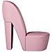 Poltrona A Forma Di Scarpa Con Tacco In Similpelle Rosa - Foto miniatura 5