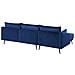 Divano Angolare Destro In Velluto Blu Scuro Varde - Foto miniatura 10