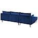 Divano Angolare Destro In Velluto Blu Scuro Varde - Foto miniatura 2