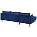 Divano Angolare Destro In Velluto Blu Scuro Varde - Foto miniatura 7