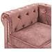 Set Da Salotto A 4 Posti In Velluto Rosa Chesterfield - Foto miniatura 11