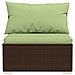 Set Divani Da Giardino 8 Pz Con Cuscini In Polyrattan Marrone - Foto miniatura 3