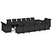 Set Da Pranzo Per Giardino 17 Pz Con Cuscini In Polyrattan Nero - Foto miniatura 3