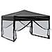Tenda Per Feste Pieghevole Con Pareti Laterali Nero 3x3 M - Foto miniatura 3